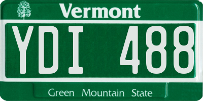 VT license plate YDI488