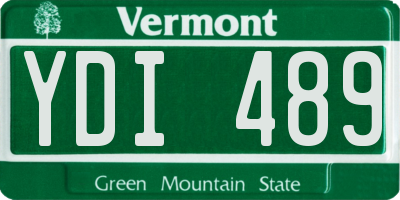 VT license plate YDI489
