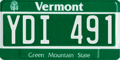 VT license plate YDI491