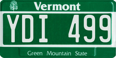 VT license plate YDI499