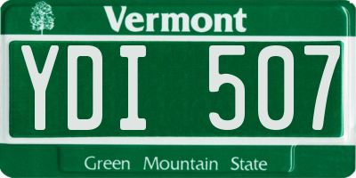 VT license plate YDI507