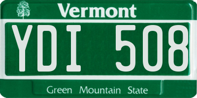 VT license plate YDI508
