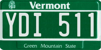 VT license plate YDI511
