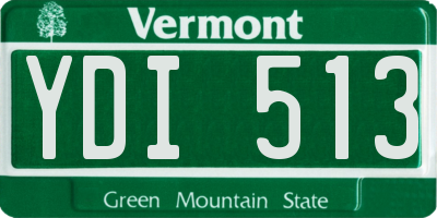 VT license plate YDI513