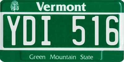 VT license plate YDI516
