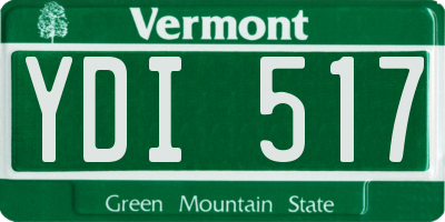 VT license plate YDI517
