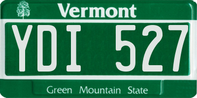 VT license plate YDI527