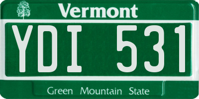 VT license plate YDI531