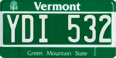 VT license plate YDI532