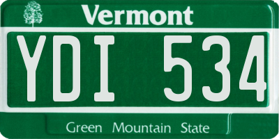 VT license plate YDI534