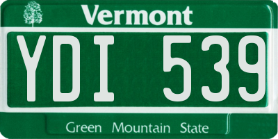 VT license plate YDI539