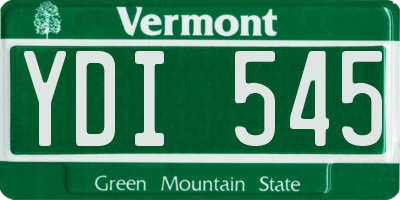 VT license plate YDI545