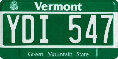 VT license plate YDI547