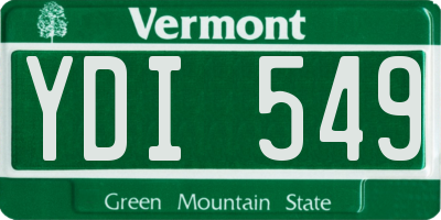 VT license plate YDI549