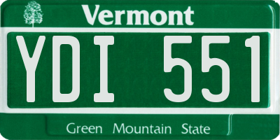 VT license plate YDI551