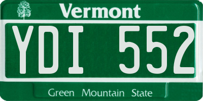 VT license plate YDI552