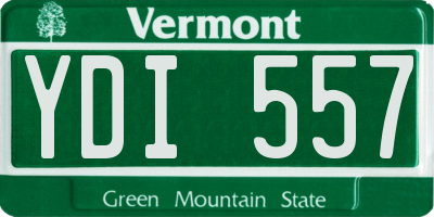 VT license plate YDI557