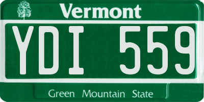 VT license plate YDI559