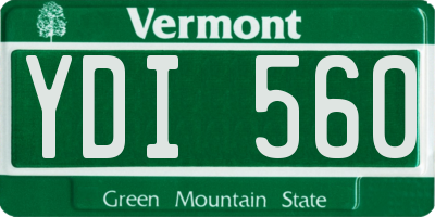 VT license plate YDI560