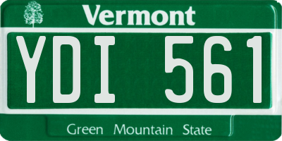 VT license plate YDI561