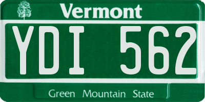 VT license plate YDI562