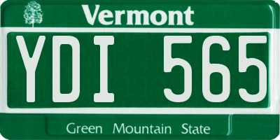VT license plate YDI565