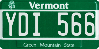 VT license plate YDI566