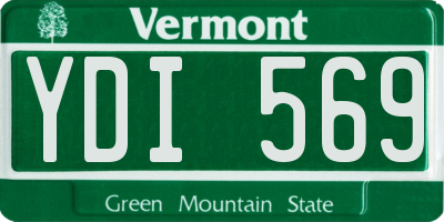 VT license plate YDI569
