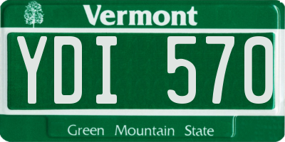 VT license plate YDI570