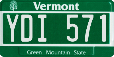 VT license plate YDI571