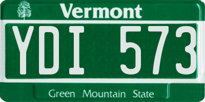 VT license plate YDI573