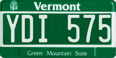 VT license plate YDI575