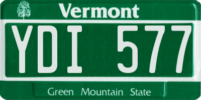 VT license plate YDI577