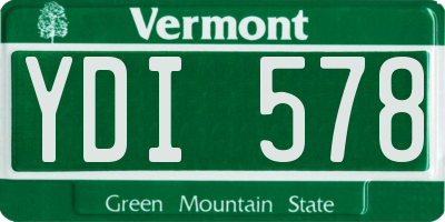VT license plate YDI578
