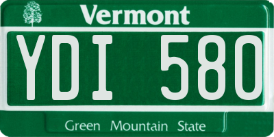 VT license plate YDI580