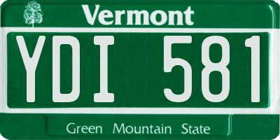 VT license plate YDI581