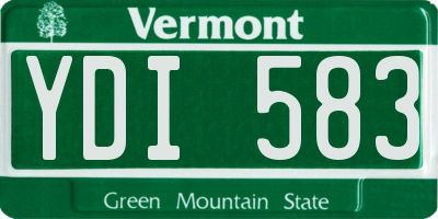 VT license plate YDI583