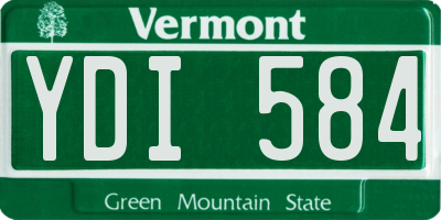 VT license plate YDI584