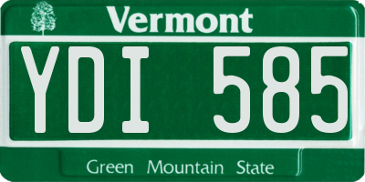 VT license plate YDI585