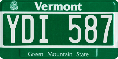 VT license plate YDI587