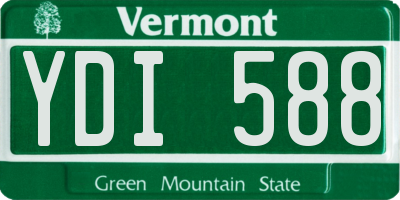 VT license plate YDI588