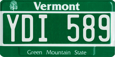 VT license plate YDI589