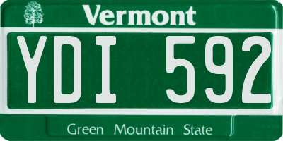 VT license plate YDI592