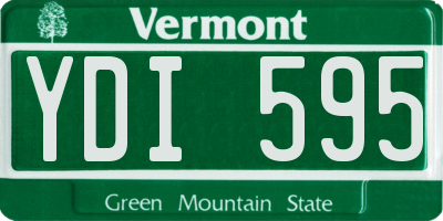 VT license plate YDI595