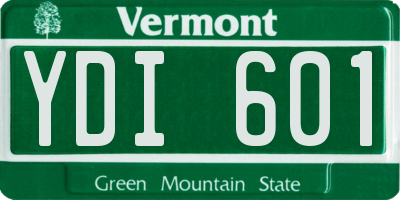 VT license plate YDI601