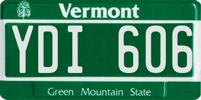 VT license plate YDI606