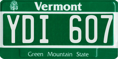 VT license plate YDI607