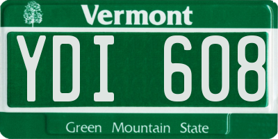 VT license plate YDI608