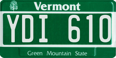 VT license plate YDI610