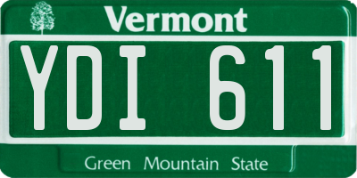 VT license plate YDI611